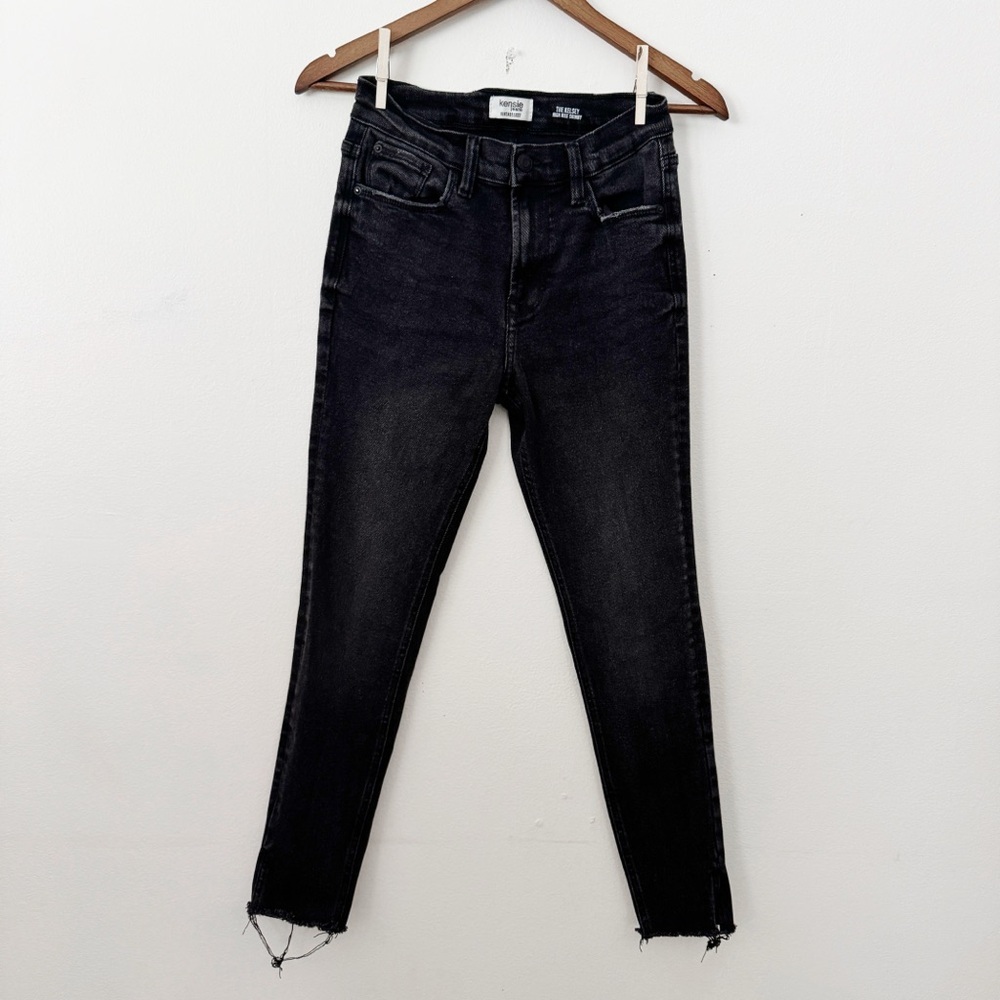 Kensie Black Ankle Crop High-Rise Skinny Jeans size 4